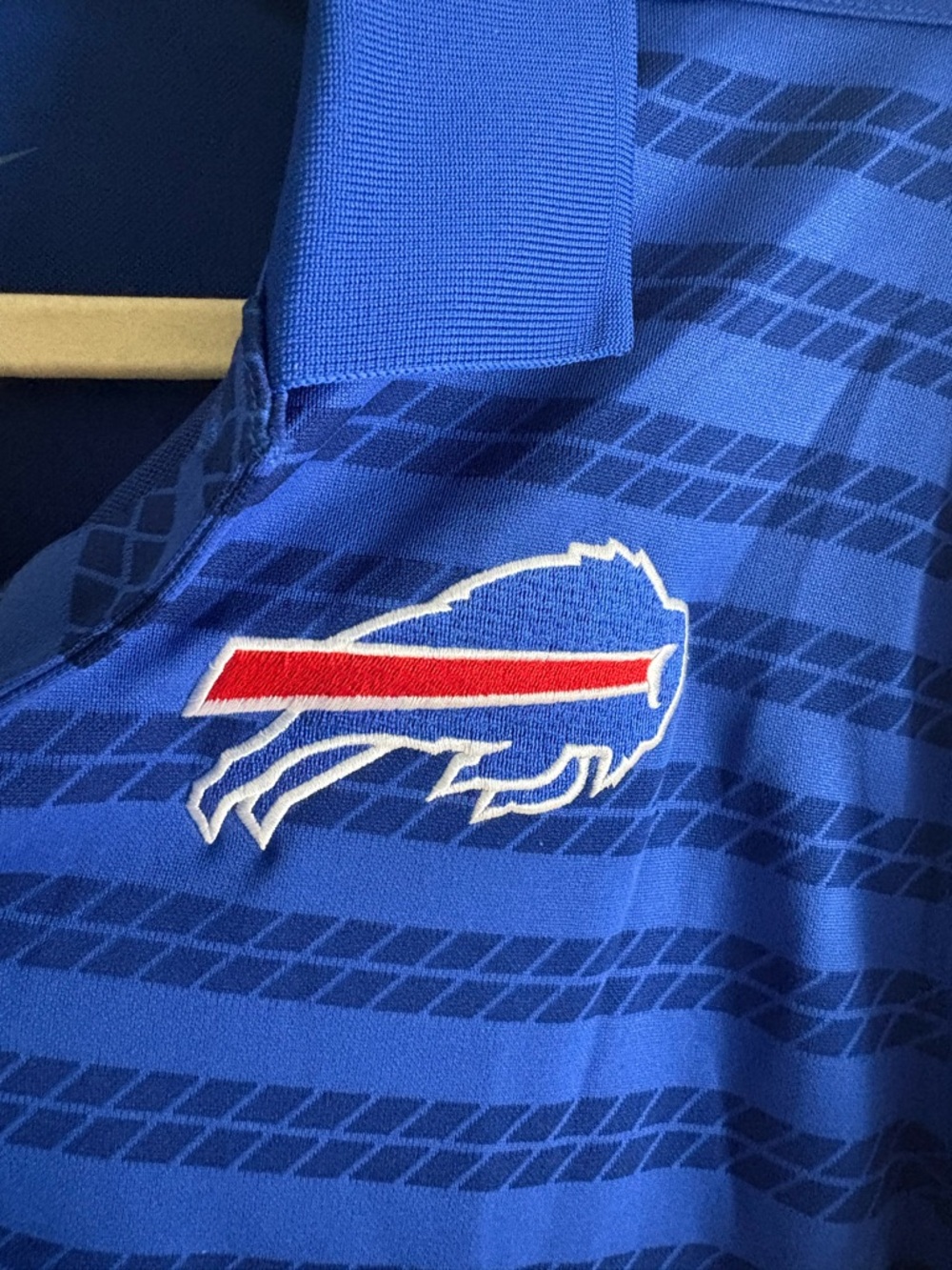 Nike Royal Blue Buffalo Bills Polo with Team Patch - Picture 3 of 5